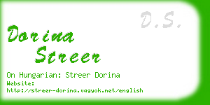 dorina streer business card